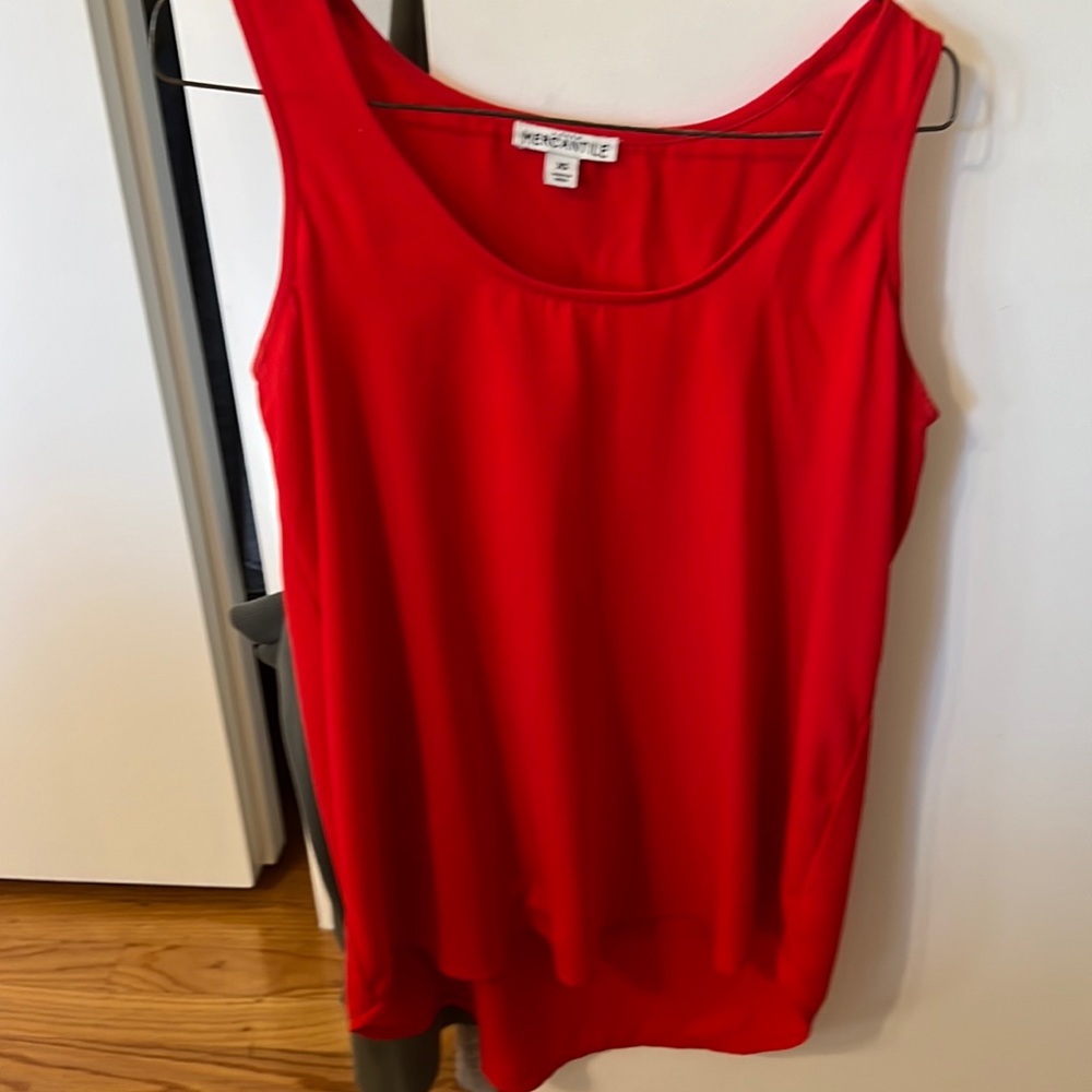 Red sleeveless top j.crew factory